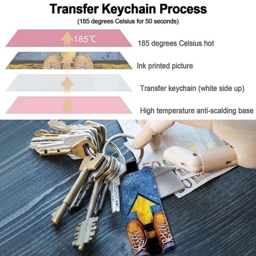 DIY Dye Sublimation Blanks Keychain Creative Double Sides Blank ID Tags Keyring Backpack Decor