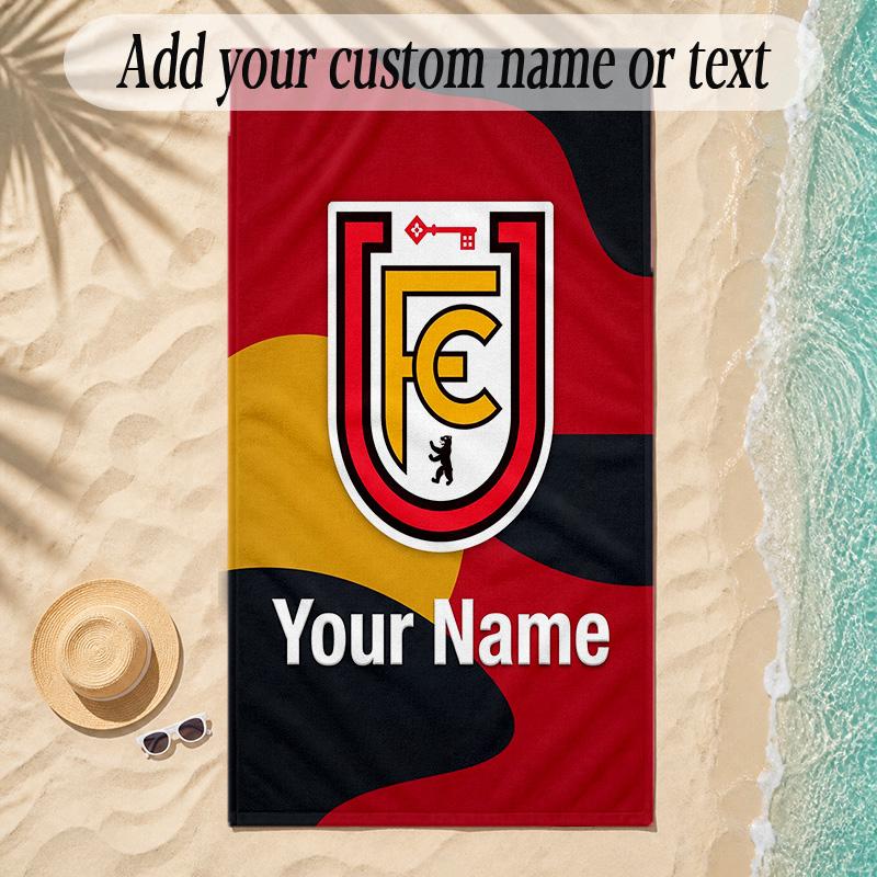 Beach TowelUnion Berlin FC Custom Name Text Personalized Soft Towel for Beach Pool Indoor Home Decor Gift
