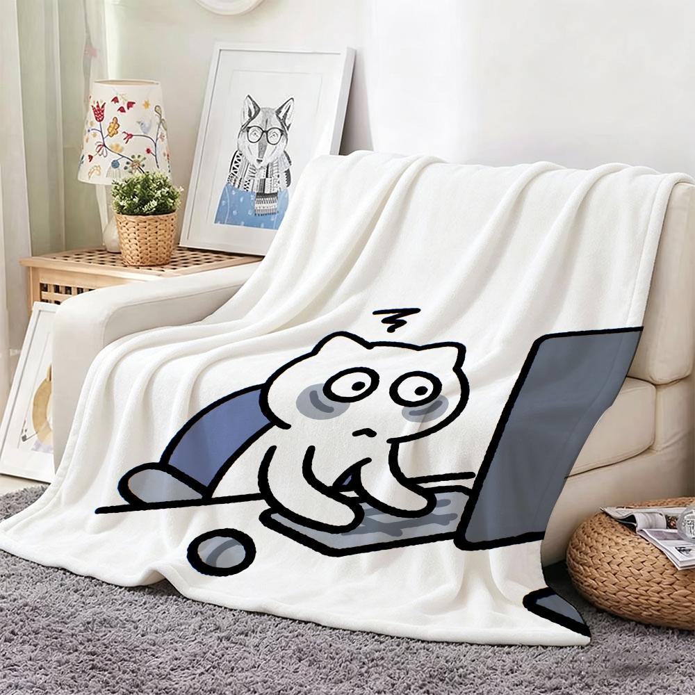 Иллюстрация A-Awakekid Мягкий теплый плед для спальни, гостиной, кровати, путешествий, кемпинга, пикника, подарок