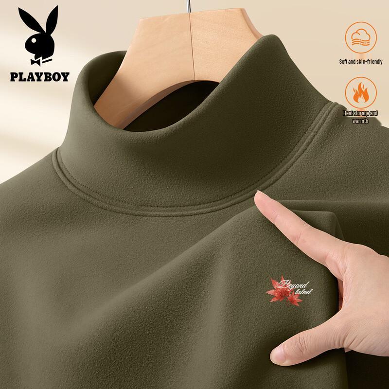 PLAYBOY Мужская термофутболка с длинным рукавом и воротником-стойкой