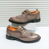 Новые весенне-осенние повседневные туфли от модного дизайнера с дышащей подошвой, модные мужские туфли-броги на шнуровке, деловая рабочая обувь для мужчин