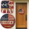 Wooden Welcome Door Sign Door Hanging Independence Day Holiday Decoration Home Sweet