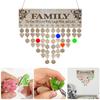 Family Birthday Calendar with Tags Wooden  Wall Hanging Board Birthday Reminder Calendar Plaque 