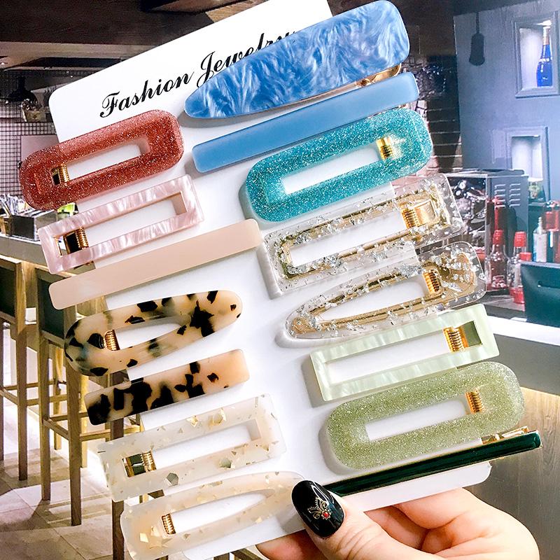 Корейский модный красочный ацетатный комплект из 3 шт./компл., набор заколок для волос, шпилька для женщин и девочек, заколки, аксессуары, ювелирные изделия, заколка для волос, головной убор