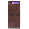 Suitable for Samsung Galaxy Z Flip phone case with lychee leather texture protective cover, Samsung Zflip phone case