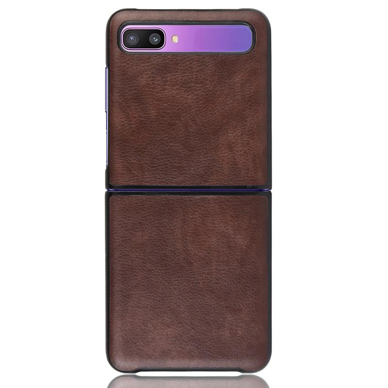 Suitable for Samsung Galaxy Z Flip phone case with lychee leather texture protective cover, Samsung Zflip phone case