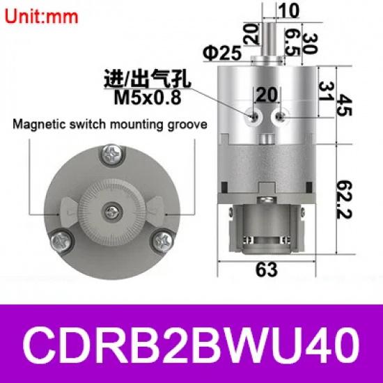 Пневматический поворотный цилиндр с лопастью типа SMC CRB2BW CDRB2BW CDRB2BWU 10 15 20 30 40-90S 180S 270S