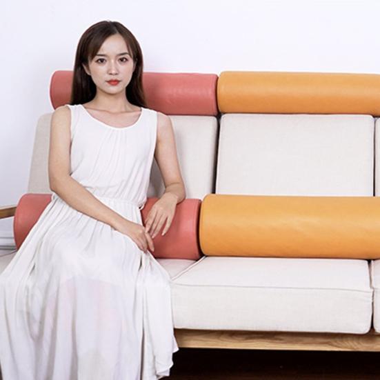 Подушка для шейного отдела позвоночника, подушка для поддержки шеи с чехлом на молнии, износостойкая дышащая эргономичная подушка-цилиндр