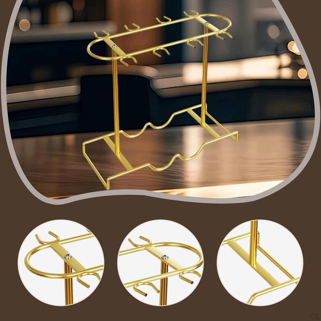 Органайзер-подставка для стеклянной посуды для столешницы, настольная стойка для хранения бокалов для кухонных аксессуаров