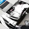 Gaming Mouse Pad Large Desk Mat Antislip Stitched Edges Black and White Anime Girl Print Keyboard Pad for Office Gaming