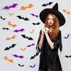 72/120Pcs 3D Bat Wall Stickers Realistic Pattern Easy To Install Wall Decals Halloween Decorations Party Supplies