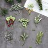 Creative Handmade Exquisite Green Plant Brooch Corsage Woman Retro Pearl Brooches Coat Accessories Jewelry