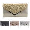 Fashion Women Sequins Leather Bag Cocktail Party Bag Chain Phone Bag Evening Bag