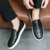 FashionLuxurious Mens Thick Soled Casual Shoes Fashion Brand Low Heel Men's Business Loafers Shoes Casual British Style Designer Shoes