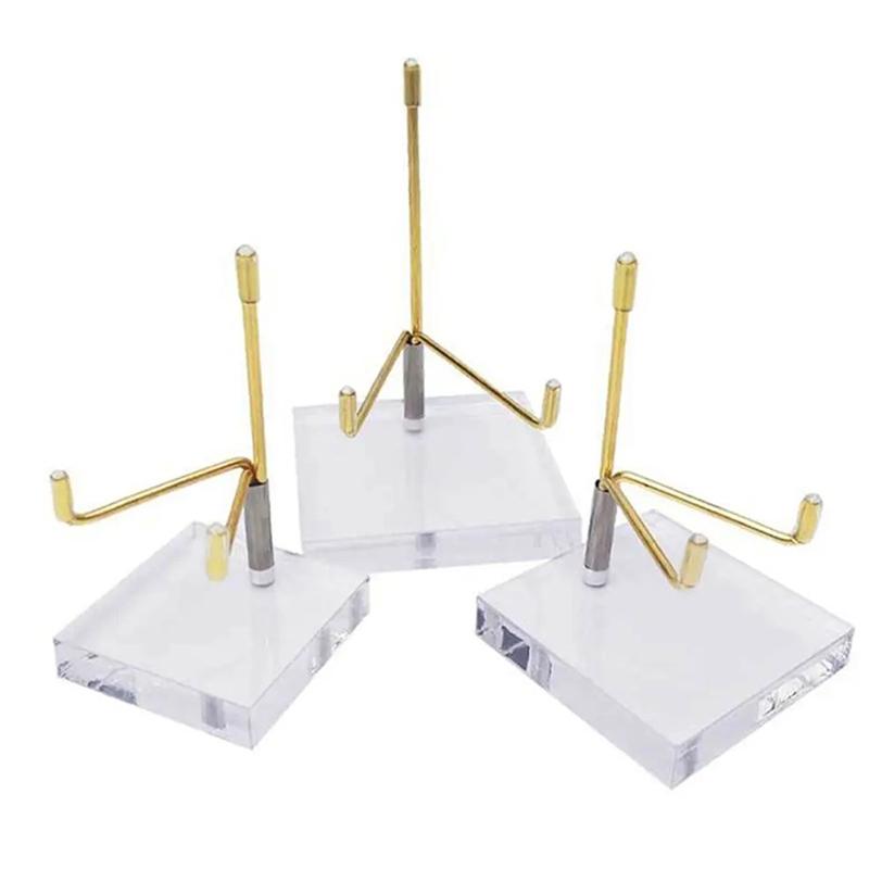 Металлическая минеральная витрина с акриловой основой для шариковой основы, каменная полка, украшение дома, ремесла