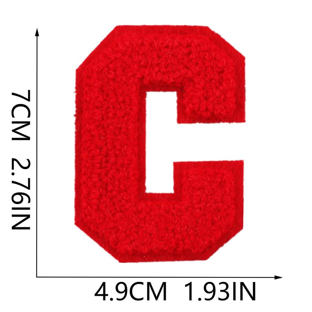 Сяо Тянь Красочный 7см Шенилл A-Z Алфавит Вышитая Тканевая Нашивка для Сумок