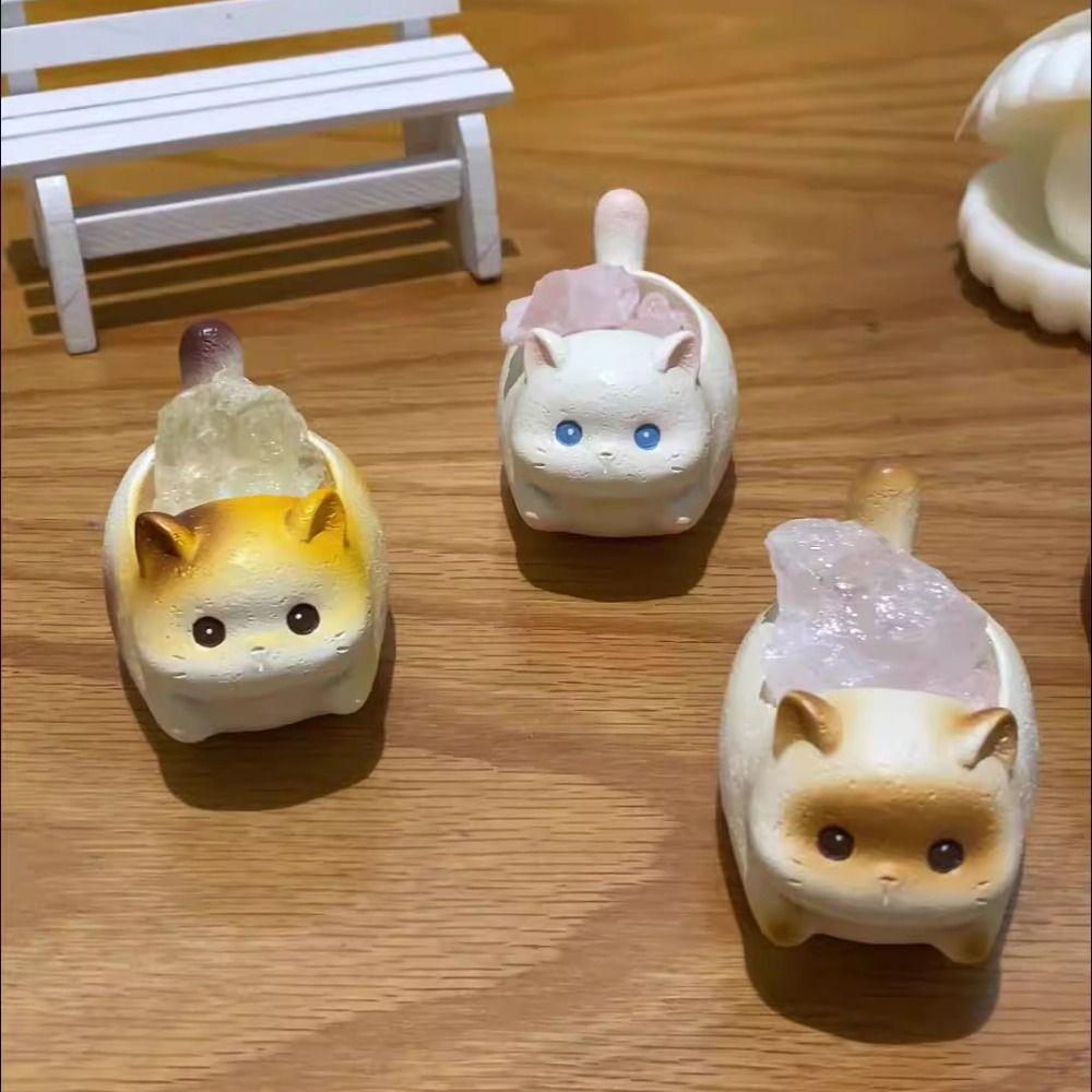 Cute Cat Swinging Ornament Creative Miniatures Figurine Crafts Cat Statue  Bedroom