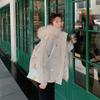 Женская зимняя куртка с пуховым наполнителем, свободного кроя, студенческая, короткая, с большим меховым воротником, куртка-хлеб, повседневная, универсальная.