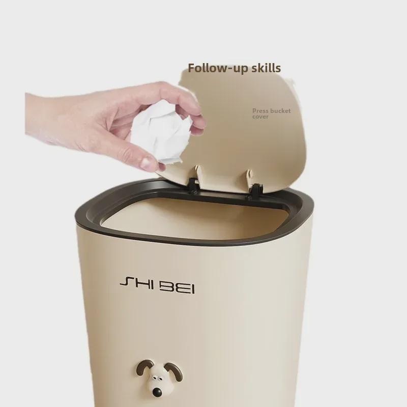 Мусорная корзина для дома 2023: Мусорное ведро с большой емкостью и крышкой для гостиной, ванной комнаты, туалета или кухни