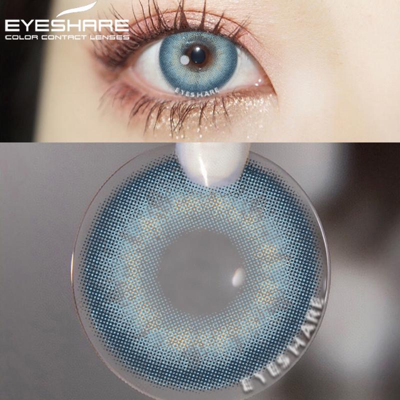 Eyeshare Natural Color Lens Eyes 2pcs Color Contact Lenses For Eye Blue Beauty Contact Lenses Eye Yearly Cosmetic Color Lens