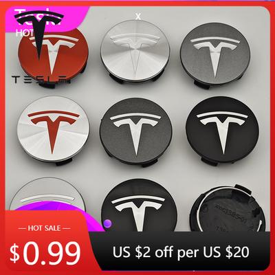 Автомобильная наклейка 2025 Новая 4 шт. ABS 56 мм Накладки на значки Tesla Model 3 Model Y Колпачки ступиц Центральные колпачки колес для Tesla Model Y X S 202