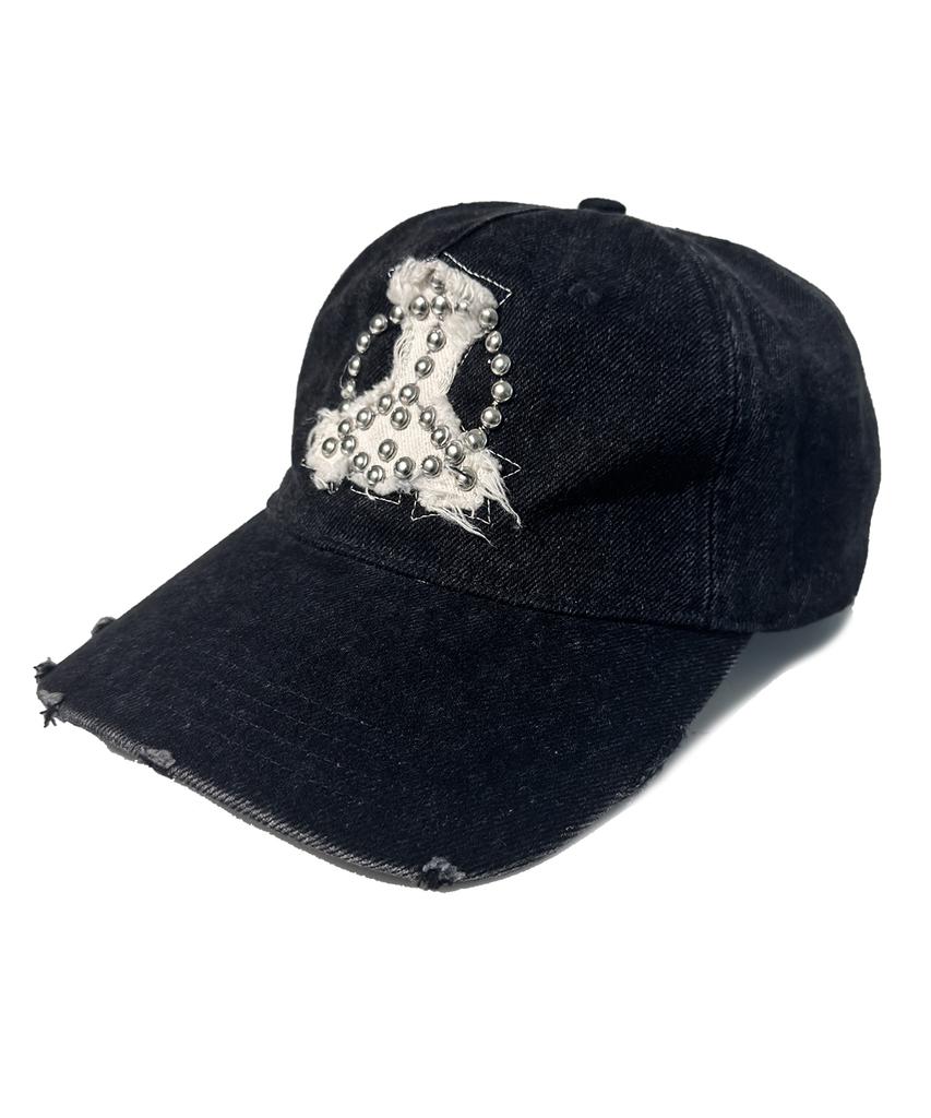 Кепка Kodeu Peaceful Stud Patch Cap_Bk Деним