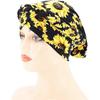 Milk Silk Print Braided Head Cap Hair Loss Hood Hat Twisted Braid Headwear (Sunflower) - DD01