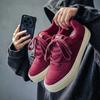 Niche Design Hong Kong Style Canvas Shoes Men's Spring New Versatile Casual Burgundy Ins Men's Shoes