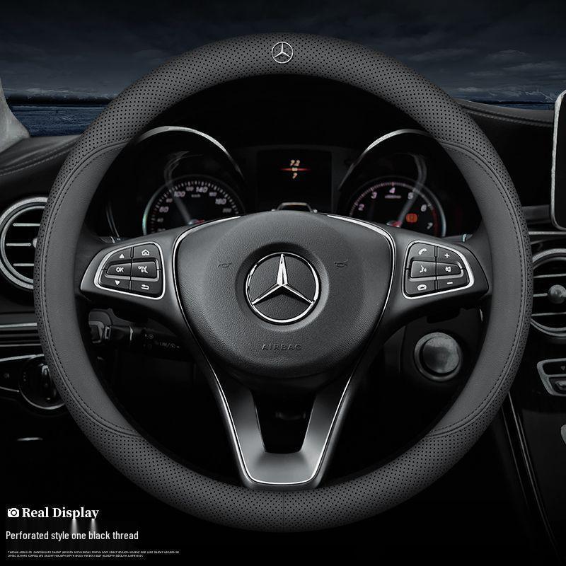 Оригинальная Ультратонкая Накладка на Руль из Натуральной Кожи для Mercedes C-Class/E-Class/S-Class
