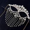 Indian Rhinestone Tassels Face Veil Women Prom Party Mask Fringe Headband Bridal Veils Sexy Facial Accessories Jewelry