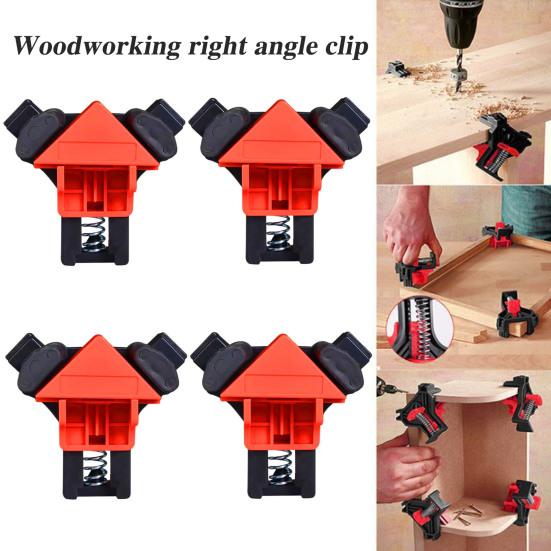 Удобный угловой зажим для деревообработки, красный пластиковый зажим, без сборки, прочный, безопасный, с зажимом, набор столярных инструментов