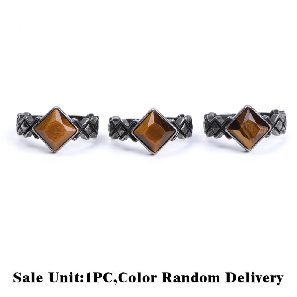 Retro Style Stone Ring White Crystal Finger Ring Newest Handmade Jewelry Gift For Women