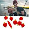 10/15Pcs EPS Fishing Float with Weights Long Casting Lightweight High Visibility Buoyancy Ball Buoy Bobber Float Saltwater Freshwater Fishing