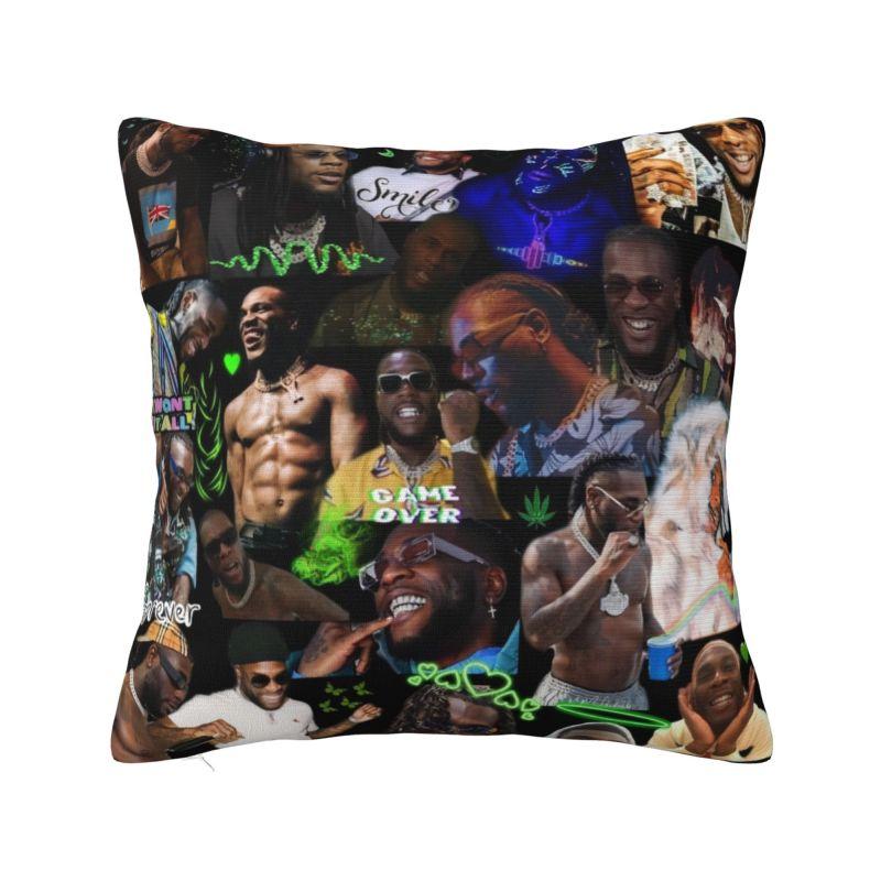 Custom Burna Boy Nigerian Singer Cushion Cover xcm Soft Modern Pillow Case Decor Home