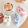 Cartoon Cat Plush Keychain Cute Toy Plush Stuffed Rabbit Doll Keyring Kawaii Soft Bear Pendant With Tail Backpack Decor