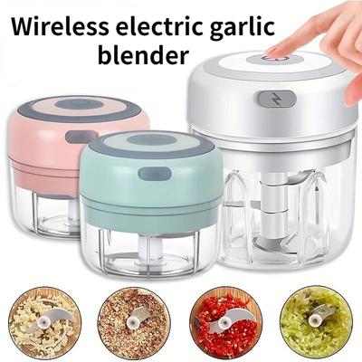 3.38/8.45oz USB Электрический Мини Измельчитель Чеснока - Мощная Мясорубка и Овощерезка для Быстрой и Легкой Приготовки Еды