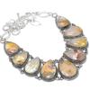 Plume Agate Gemstone Handmade 925 Silver Jewelry Necklace 18" JCN484-331