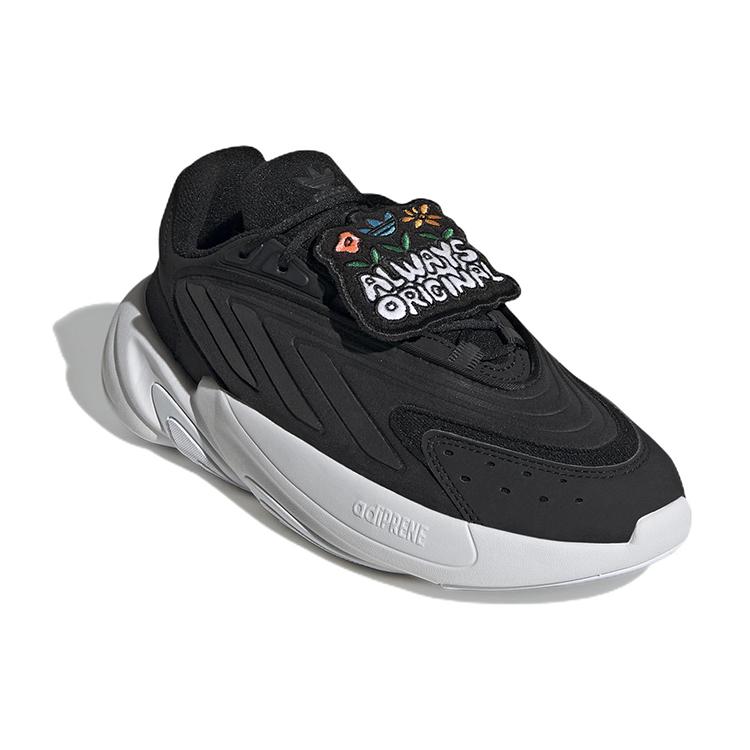 Adidas Womens Ozelia 'Black White' (women's sizes) Core Black / Cloud White / Acid Red Chunky Sneakers GW0593