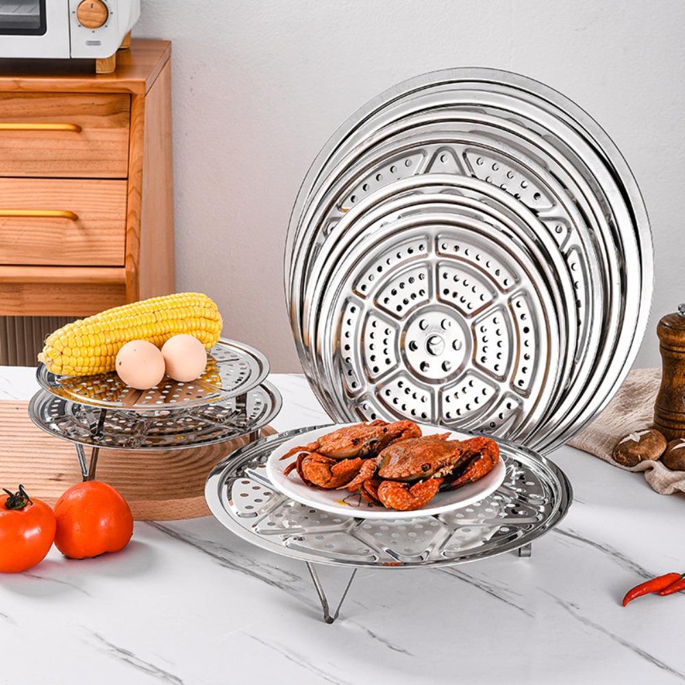 Classic Steamer Rack Stainless Steel Steamer Tray Durable Pressure Cooker Canner Rack Dumpling