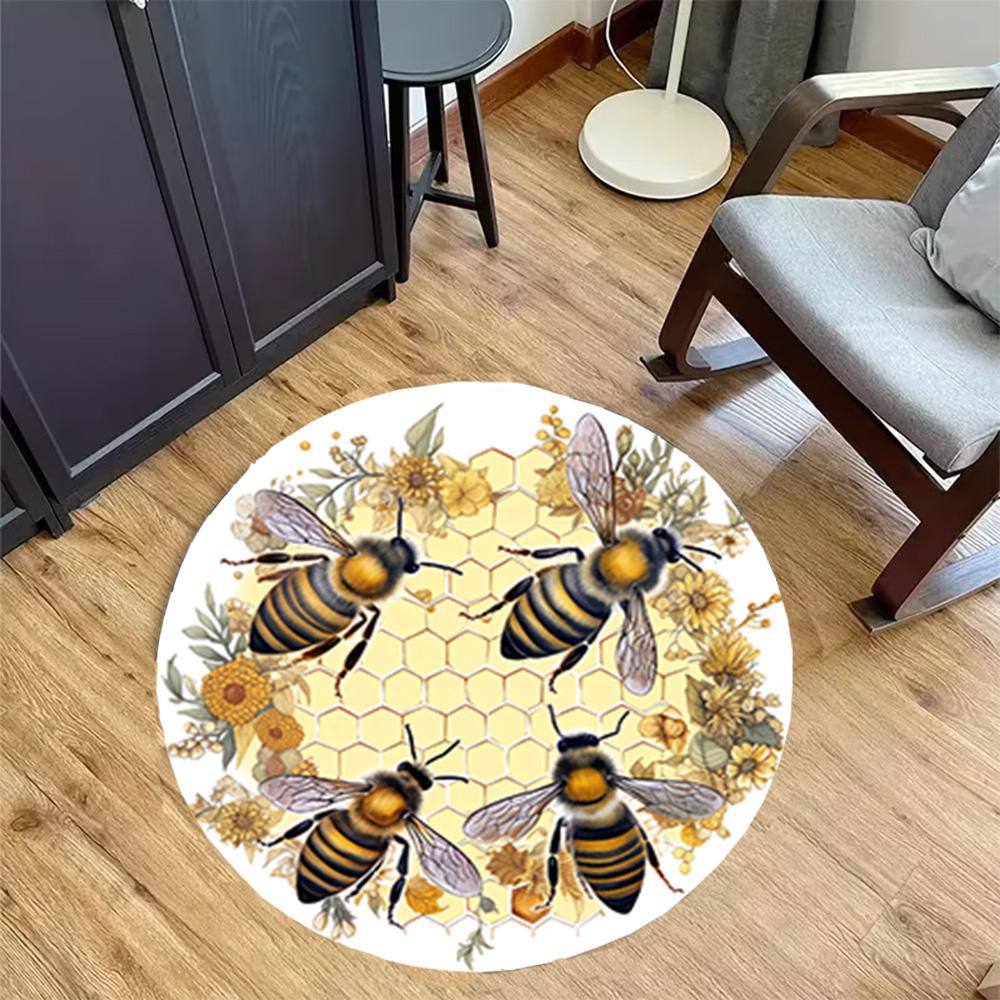 1pc home carpet bee and flowers design for office decor gift living room bedroom non slip carpet