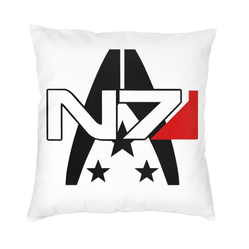 Mass Effect N7 Armor Pillow Case 40X40Cm For Sofa Alliance Military Video Game Nordic Cushion Cover Velvet Pillowcase