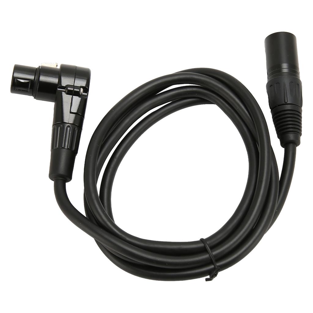 Микрофонный кабель XLR папа к 90 градусов мама 3-контактный посеребренный проводник OFC XLR микрофонный балансный кабель 4,9 фута