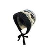 Windproof Knitted Plush Hat Ethnic Style Warm Hat Fashion Pullover Beanie Hat  Autumn Winter