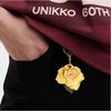 3D Rose Rose Flower Bag Keychain PU Leather Flower Backpack Pendant Bag Hanging Ornament  Women
