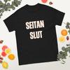 Футболка "Seitan Slut" Смешная веганская футболка Вегетарианская футболка Одежда с растительной пищей Подарок для любителя сейтана Подарок для вегана