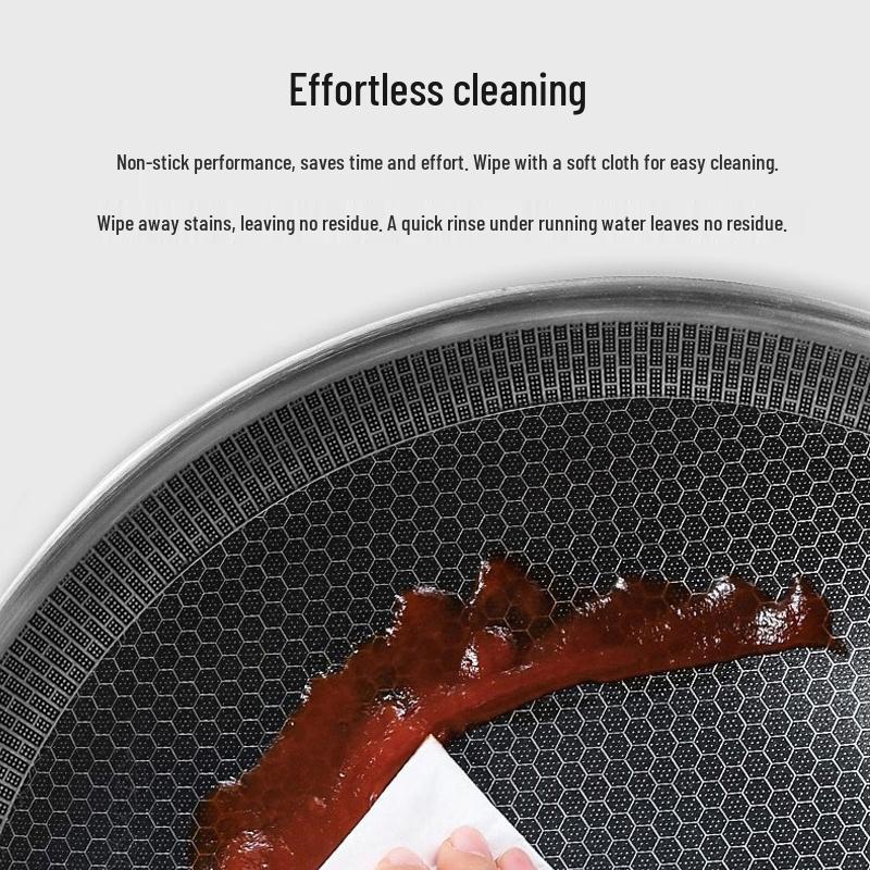 Kombach 32cm 304 Stainless Steel Honeycomb Non-Stick Wok