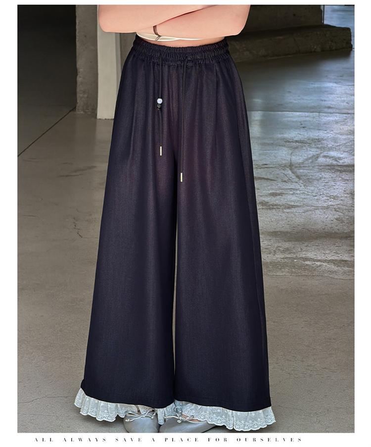 Girls' Summer Thin Wide Leg Pants 2026 New Style Pants, Super Beautiful in Summer, Big Kids' Shake Pants, Stylish Casual Pants
