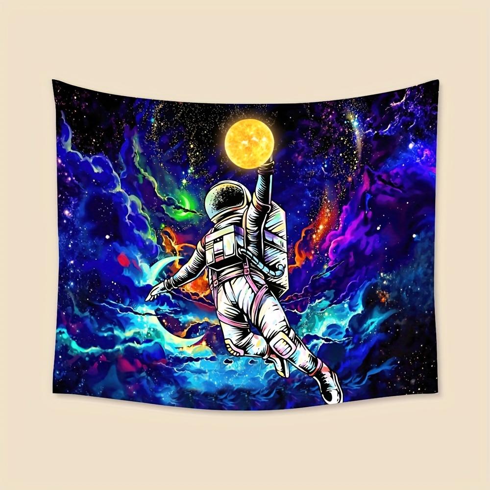 VIKAMA Royal Knight Astronaut Fantasy Tapestry Nebula Gradient Theme Bedroom Game SciFi Enthusiast Room Decor