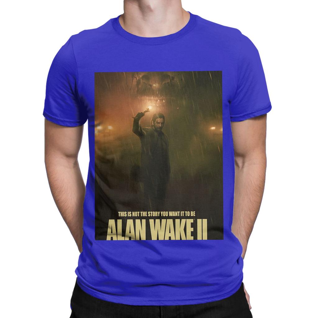 Alan wake poster painting Funny 100 Cotton TShirt Alan Wake 2 Tops Tees For Unisex