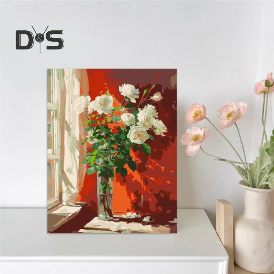 1 комплект для самостоятельной рисования маслом для взрослых с деревянным мольбертом, набор для самостоятельной раскраски по номерам, набор для развития практических навыков